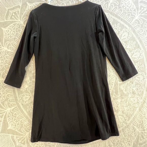 💚👗SUSANA MONACO LITTLE BLACK DRESS WOMEN SIZE M MEDIUM EUC PLEATED 0033 CASUAL - Picture 10 of 13